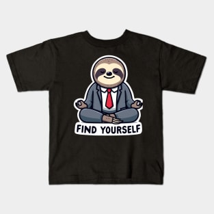 Find Yourself Sloth Kids T-Shirt